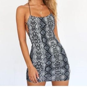 snakeskin dress